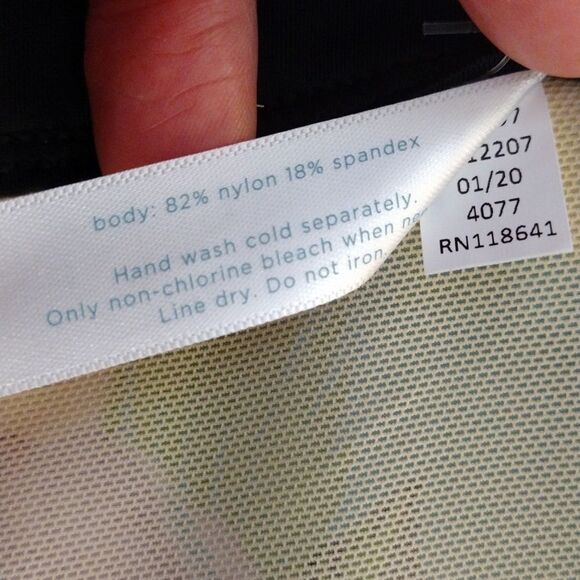 Cacique Teal Tropical Lined No Wire Halter Swim Top Plussize 18 - Picture 14 of 14